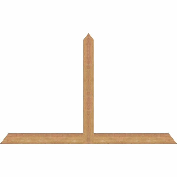 Ekena Millwork Portland Timber Gable Bracket, Western Red Cedar, 60"W x 38"H x 1 1/2"D x 3 1/2"F, 15/12 Pitch GBW060X38X0204POR00SWR - main